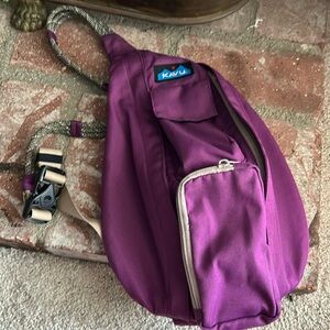 KAVU Mini Rope Sling Bag Purse Violet Purple